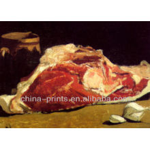 Vente en gros de viande Alimentation Peinture Art Par Huile peinte à la main